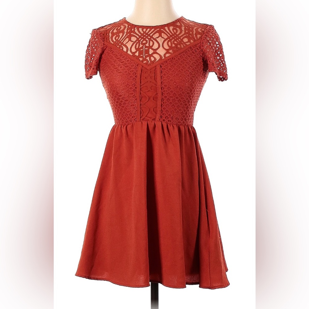 H&M Divided | Orange Short Sleeve Dress (Size 10)